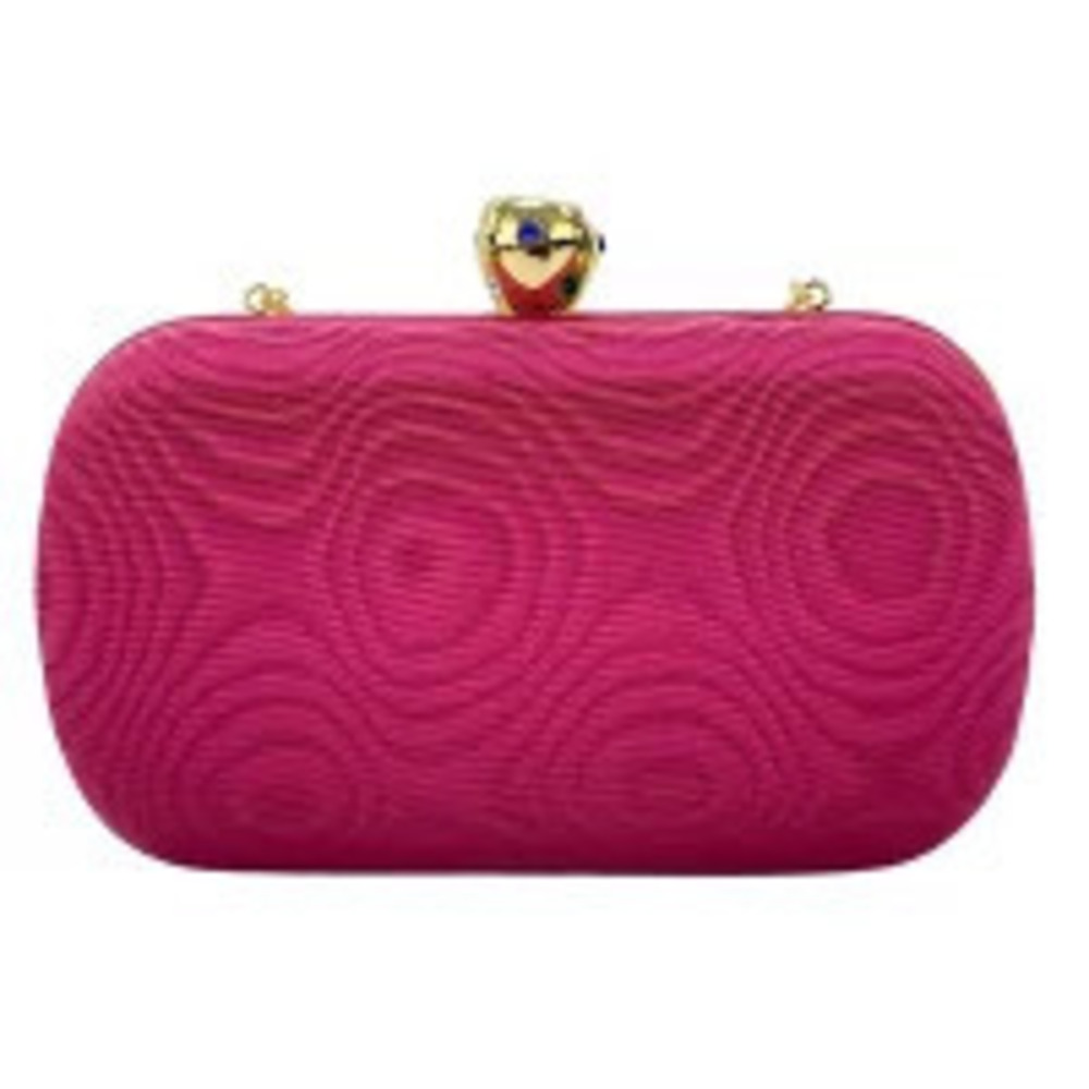 Gucci Satin Apple Motif Stone Shoulder Bag Pink